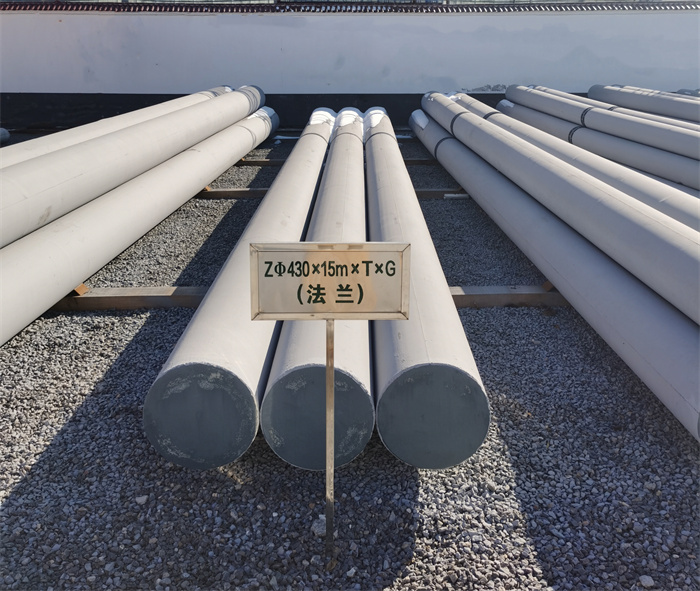 临汾430×15米×T×G法兰水泥杆
